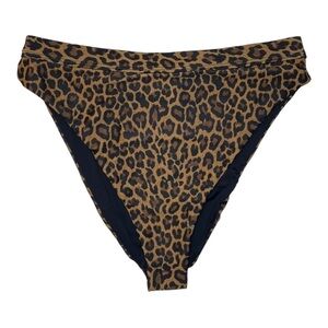 Dippin' Daisy's Women’s Animal Print Ultra High Waist Bikini Bottoms Size Medium